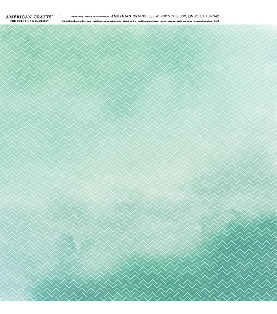 American Crafts Everyday Single-Sided Cardstock 12"X12"-Light Blue Arrows